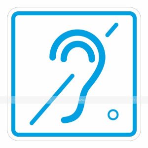 Тактильный знак доступности для глухих и слабослышащих (УХО)